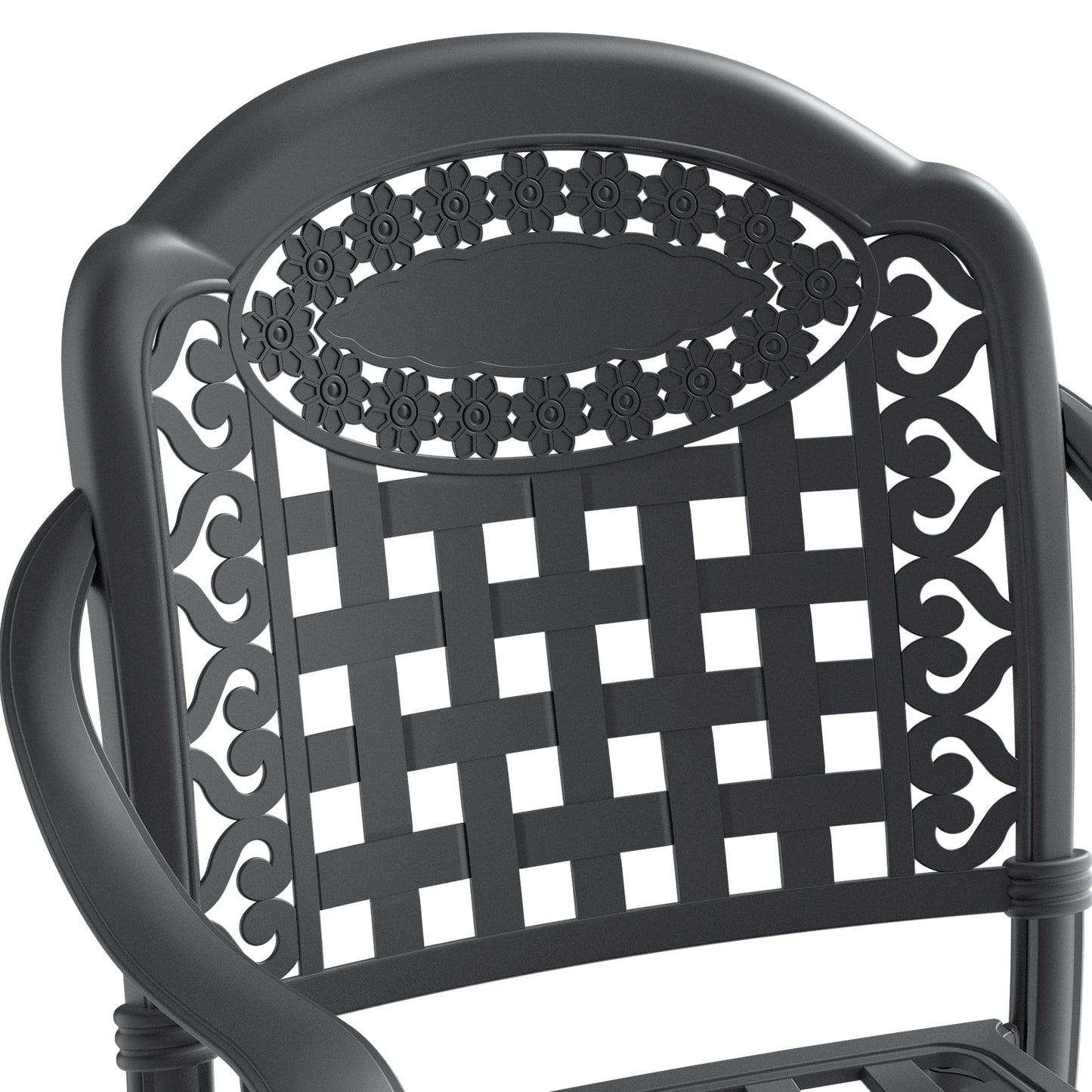 5-Piece Cast Aluminum Patio Furniture Set with Cushions