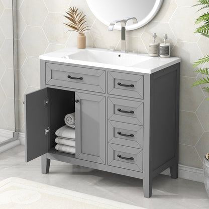 36" Bathroom Vanity with Sink Combo
