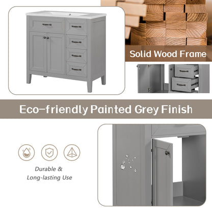 36" Bathroom Vanity with Sink Combo