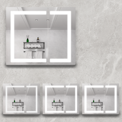 36x30 Inch Medicine Cabinet with LED Vanity Mirror