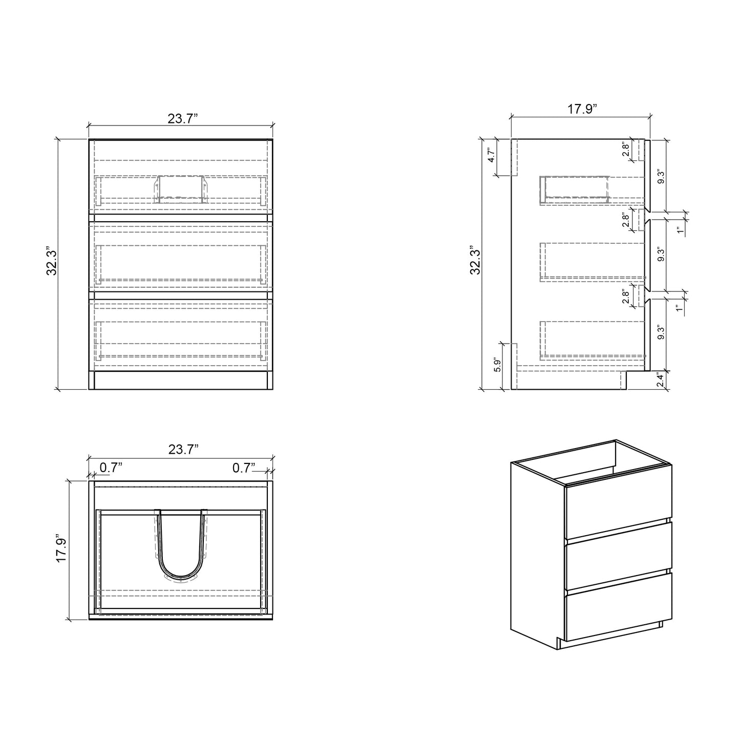 TIA 24" Bathroom Vanity