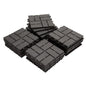 Patio Interlocking Deck Tiles, 12"x12" Square Composite Decking Tiles