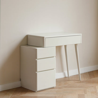 Solid Liriodendron Wood Dresser Table with Stool