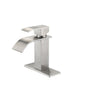 Waterfall Spout Bathroom Faucet, Single Handle Vanity Sink Faucet