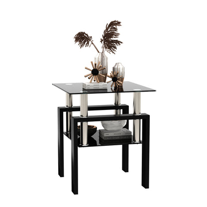 1-Piece Modern Tempered Glass Coffee Table