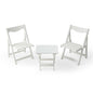 HIPS Foldable Small Table and Chair Set with 2 Chairs and Rectangular Table