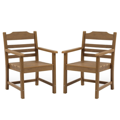 Patio Dining Chair with Armset Set of 2 - HIPS Material