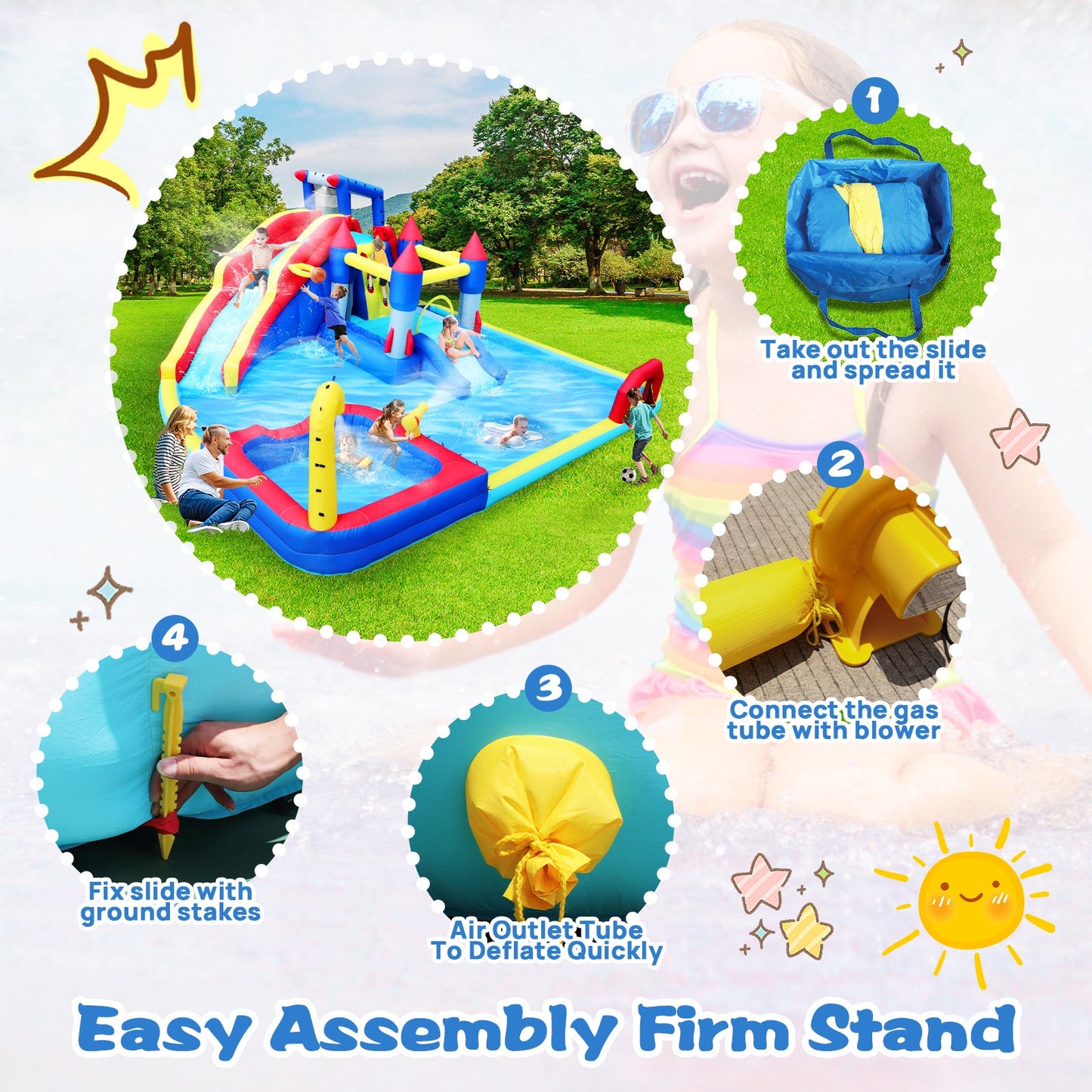 10 in1 Inflatable Slide Water Park and Bouncing House