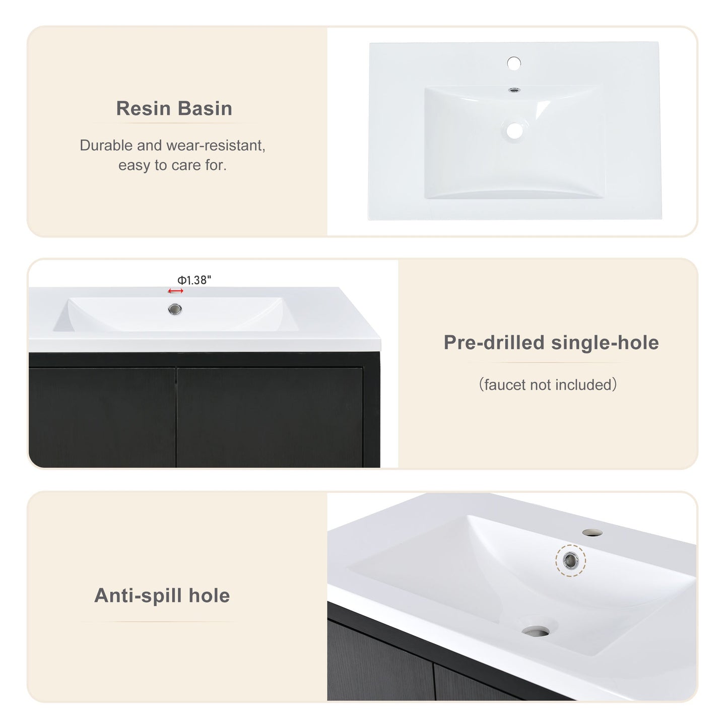 30" Bathroom Vanity Set with Sink