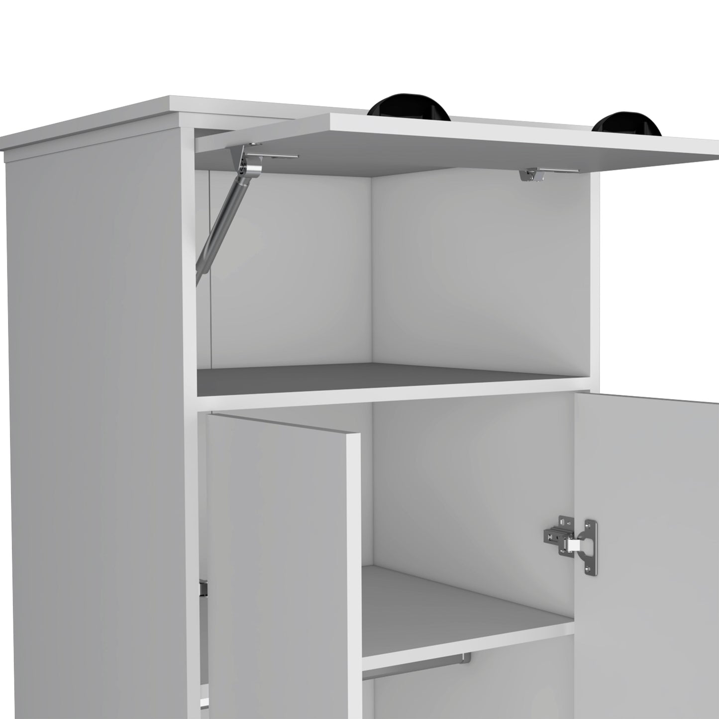 Dresser-Closet with Upper Storage Covered with 1 Door