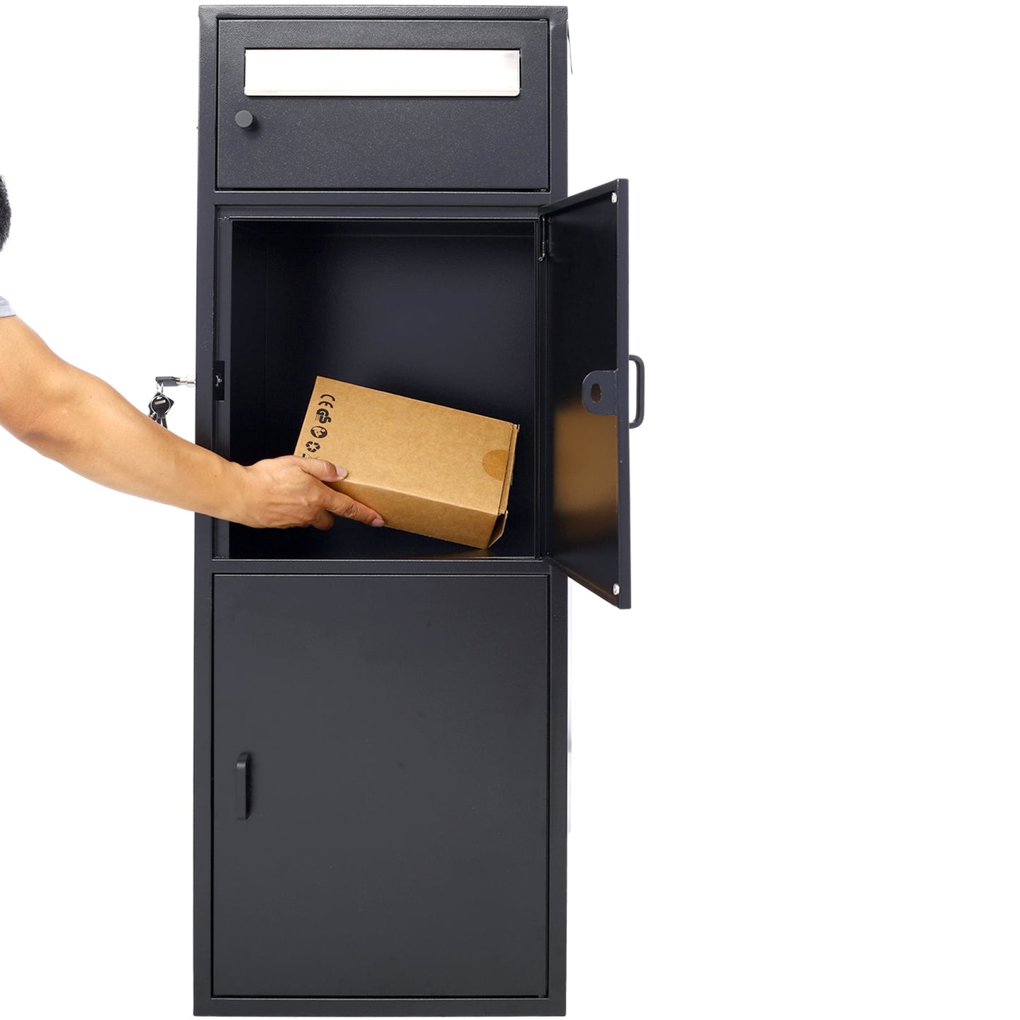 Large Steel Freestanding Floor Parcel Package Drop Box