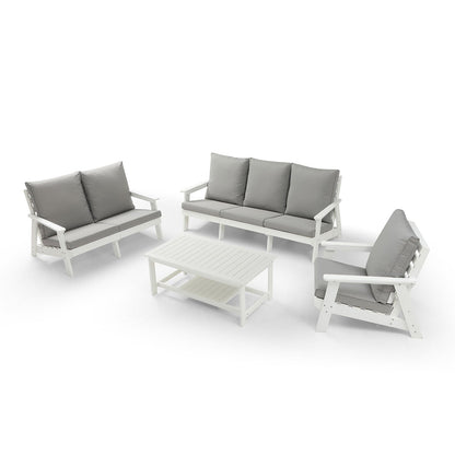 HIPS All-Weather Outdoor Single Sofa With Cushion