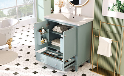30" Bathroom Vanity With Sink Combo