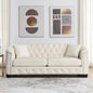 77-Inch Modern Chesterfield Velvet Sofa