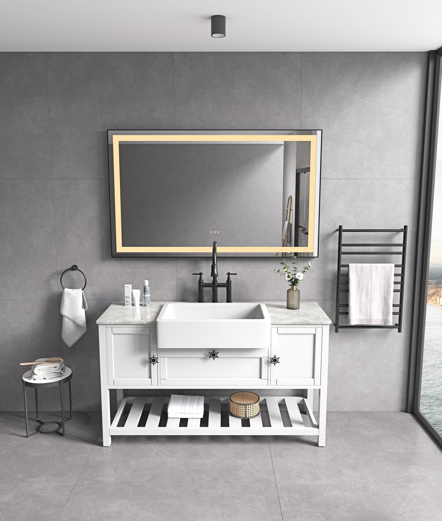 72 in. W x 36 in. H Bathroom Mirror