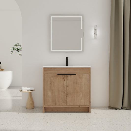 36" Freestanding Bathroom Vanity with Integrated Sink
