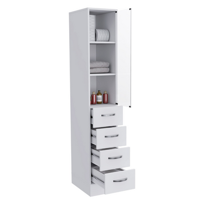 Linen Cabinet Artic, Three Shelves, Single Door
