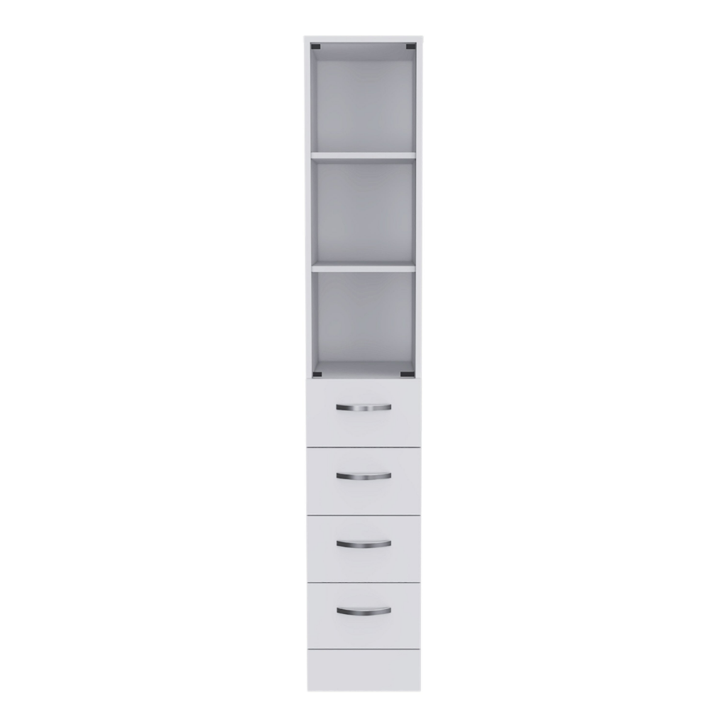 Linen Cabinet Artic, Three Shelves, Single Door
