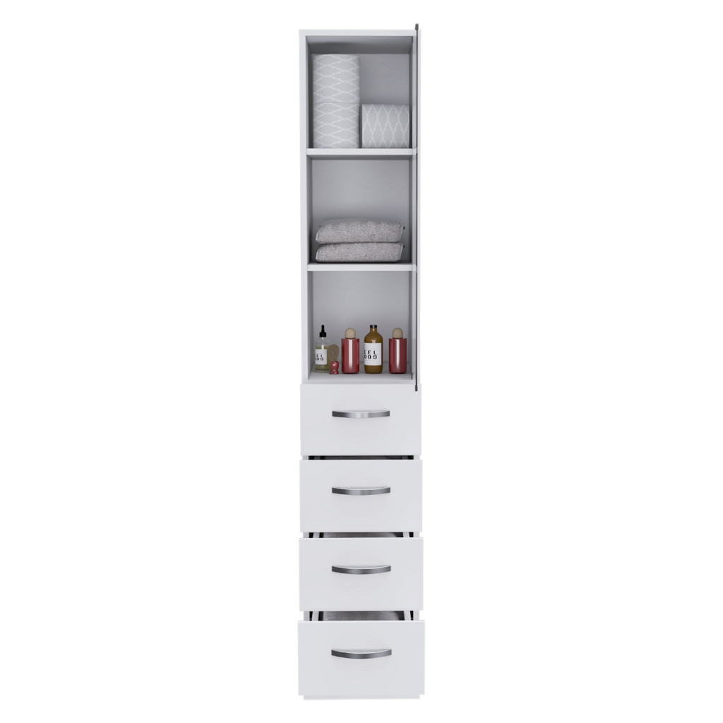 Linen Cabinet Artic, Three Shelves, Single Door