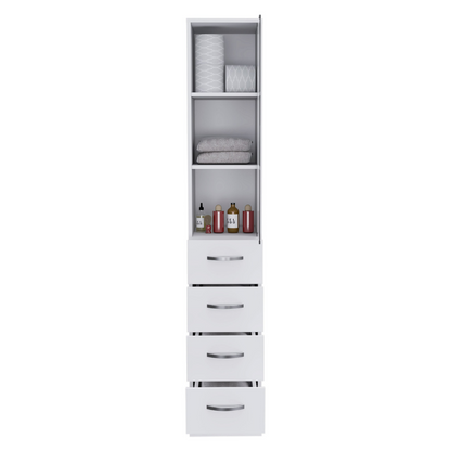 Linen Cabinet Artic, Three Shelves, Single Door