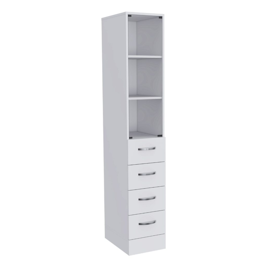 Linen Cabinet Artic, Three Shelves, Single Door