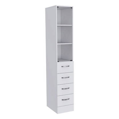 Linen Cabinet Artic, Three Shelves, Single Door