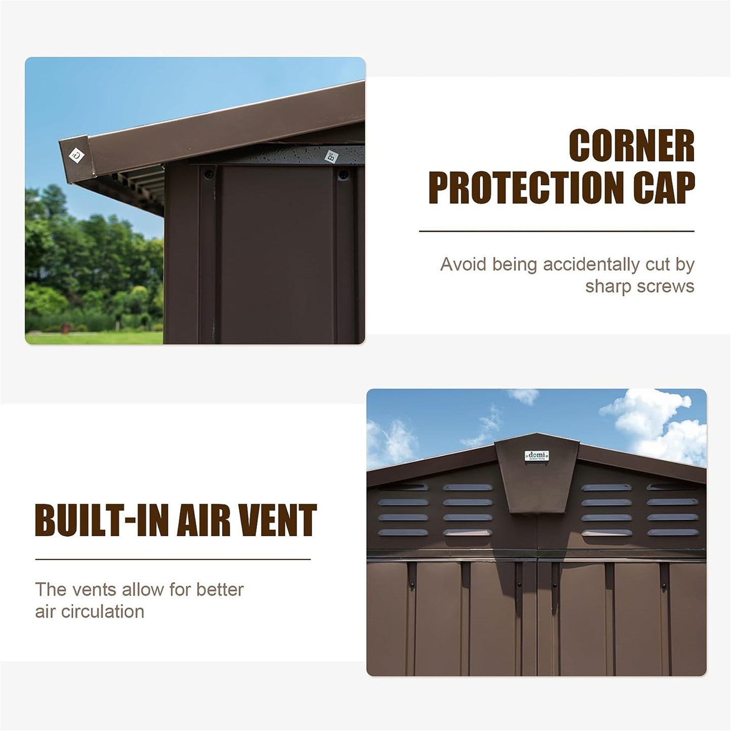 Backyard Storage Shed 11' x 12.5' with Galvanized Steel Frame & Windows