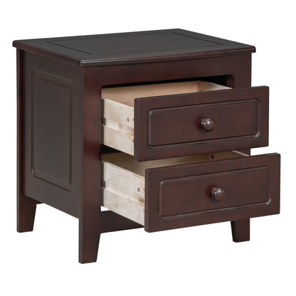 2-Drawer Nightstand for Bedroom