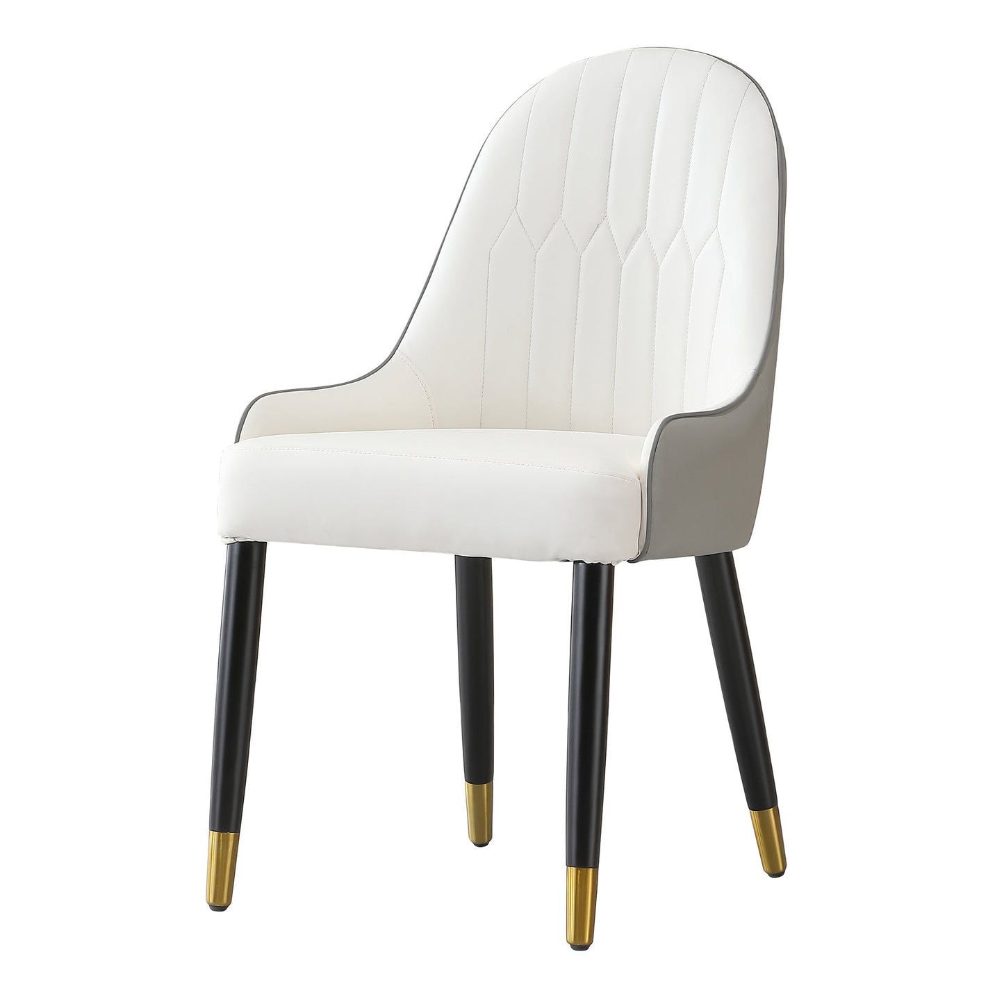 Modern Dining Chairs Set of 2 pcs Faux Leather and Metal