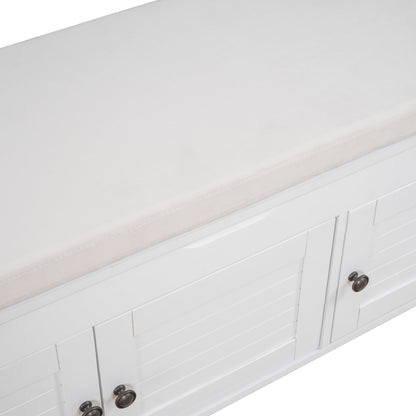TREXM Storage Bench with 3 Shutter-shaped Doors