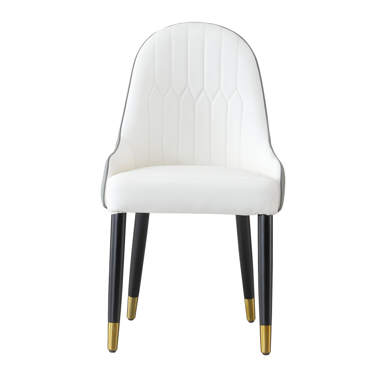 Modern Dining Chairs Set of 2 pcs Faux Leather and Metal