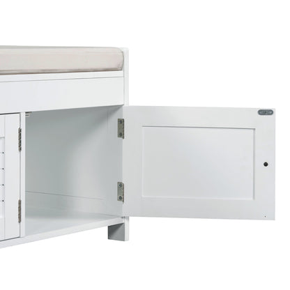 TREXM Storage Bench with 3 Shutter-shaped Doors