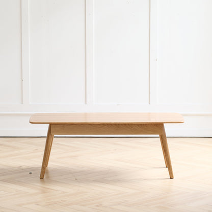 Solid Wood Center Coffee Table with Storage