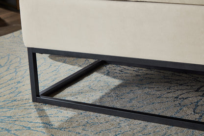 58.6" Bed Bench with Metal Base and Storage