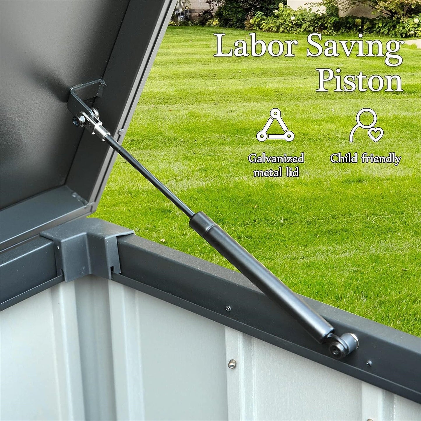 160 Gallon Outdoor Storage Deck Box Waterproof, Large Patio Storage Bin