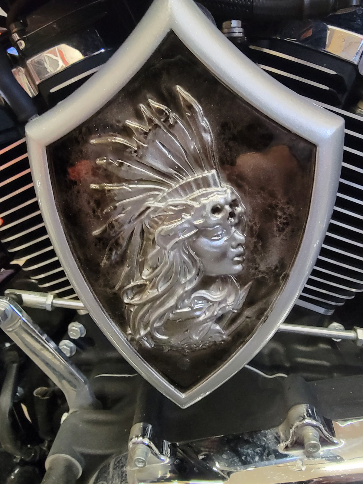Side-mounted horn covers Native dream theme