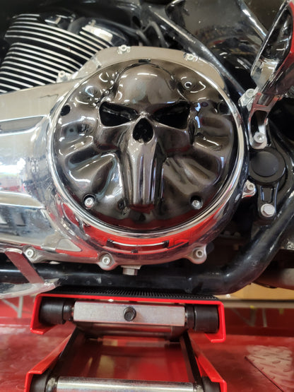 Punisher skull Harley derby and points cover