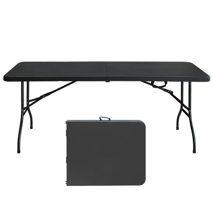 6ft Folding Table - Portable Plastic Table for Camping and Picnics