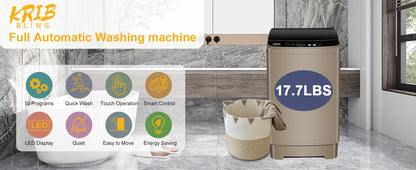 Portable Washing Machine with Multi-Functional Control Panel - White