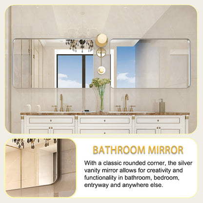 40x30 Inch Brushed Bathroom Mirror