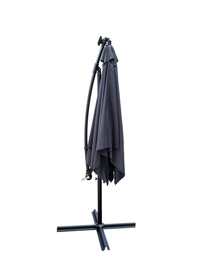 Square 2.5x2.5M Outdoor Patio Umbrella with Solar LED Lights