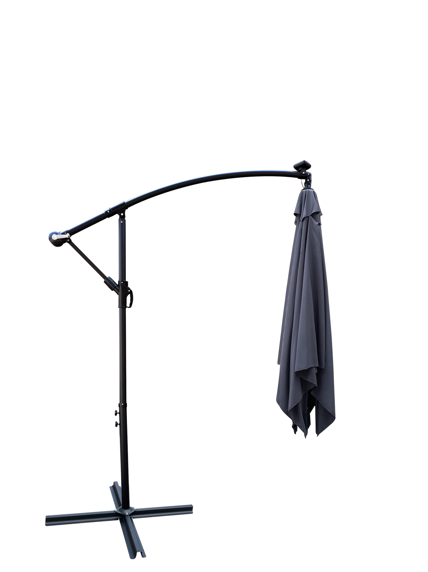 Square 2.5x2.5M Outdoor Patio Umbrella with Solar LED Lights