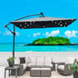 Square 2.5x2.5M Outdoor Patio Umbrella with Solar LED Lights