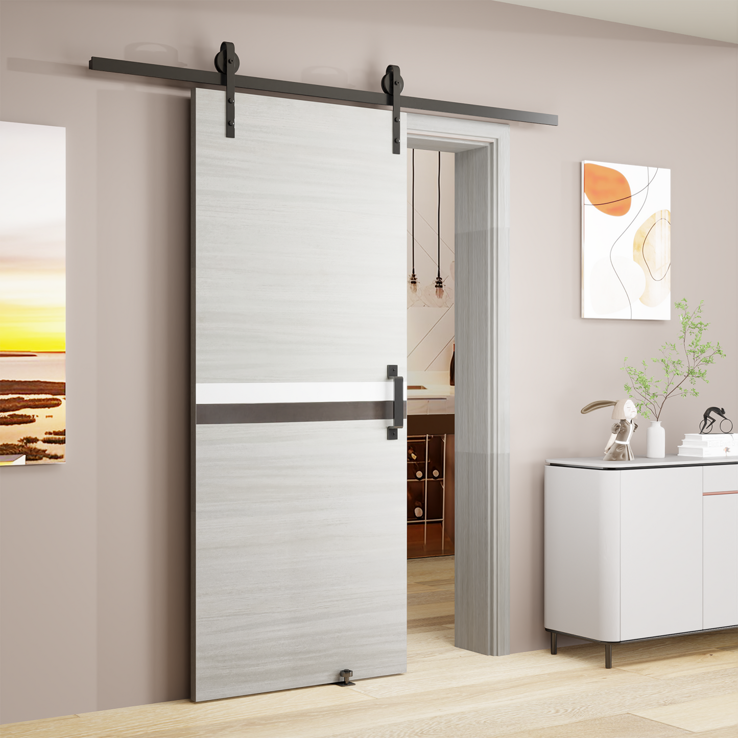 CRAZY ELF 28" x 84" Melamine Integrated Door Slab