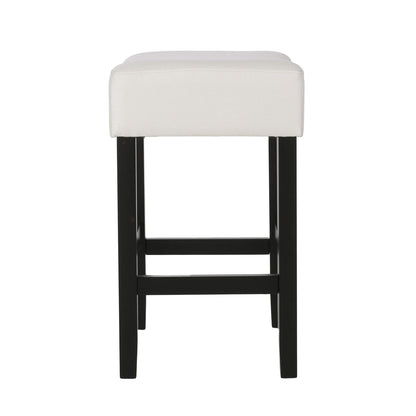 Set of 2, 26.75" Backless Fabric Counter Height Barstool