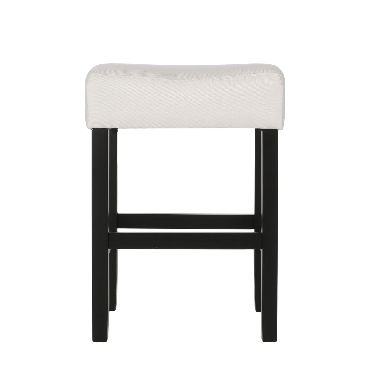 Set of 2, 26.75" Backless Fabric Counter Height Barstool