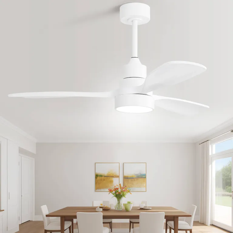 48 Inch Wood Ceiling Fan With Light and Remote Control