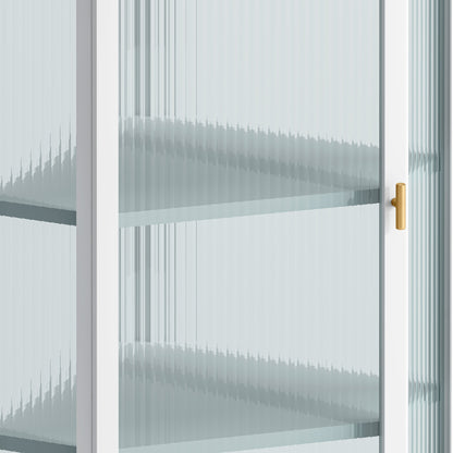 Glass Door Wall Mounted Corner Cabinet