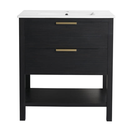 30 Inch Bathroom Vanity Plywood With 2 Drawers