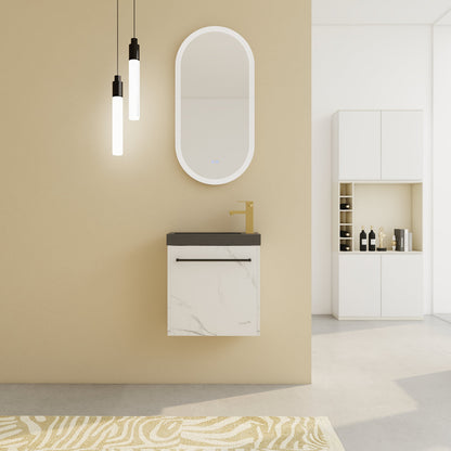 20'' Floating Wall-Mounted Bathroom Vanity with Resin Sink